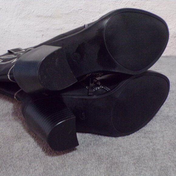 Torrid Cowgirl Boots Black w/White Detail New Size 8ww - Picture 6 of 6